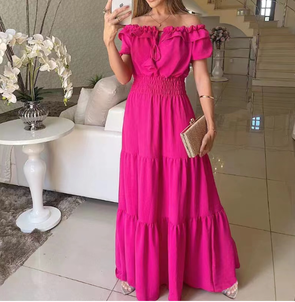 One-word Collar Dress