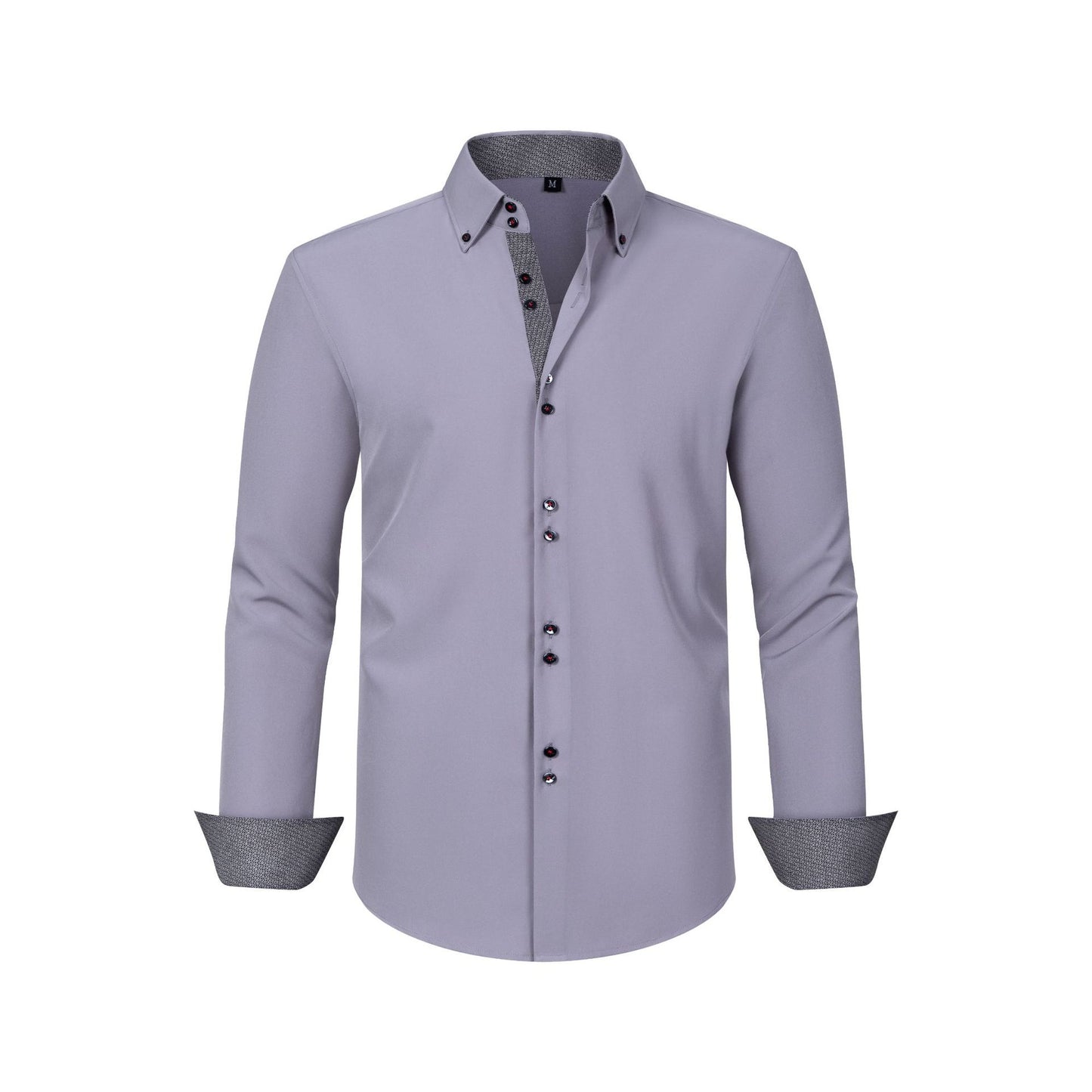 Dot-block Double-breasted Shirt