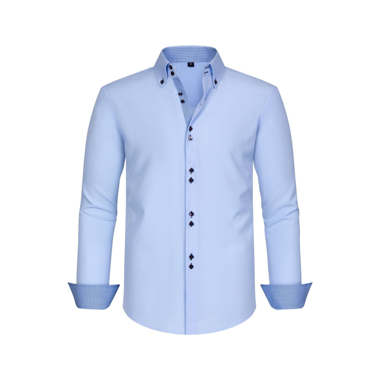 Dot-block Double-breasted Shirt
