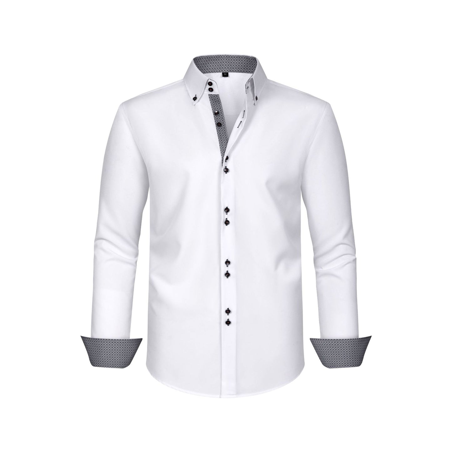 Dot-block Double-breasted Shirt