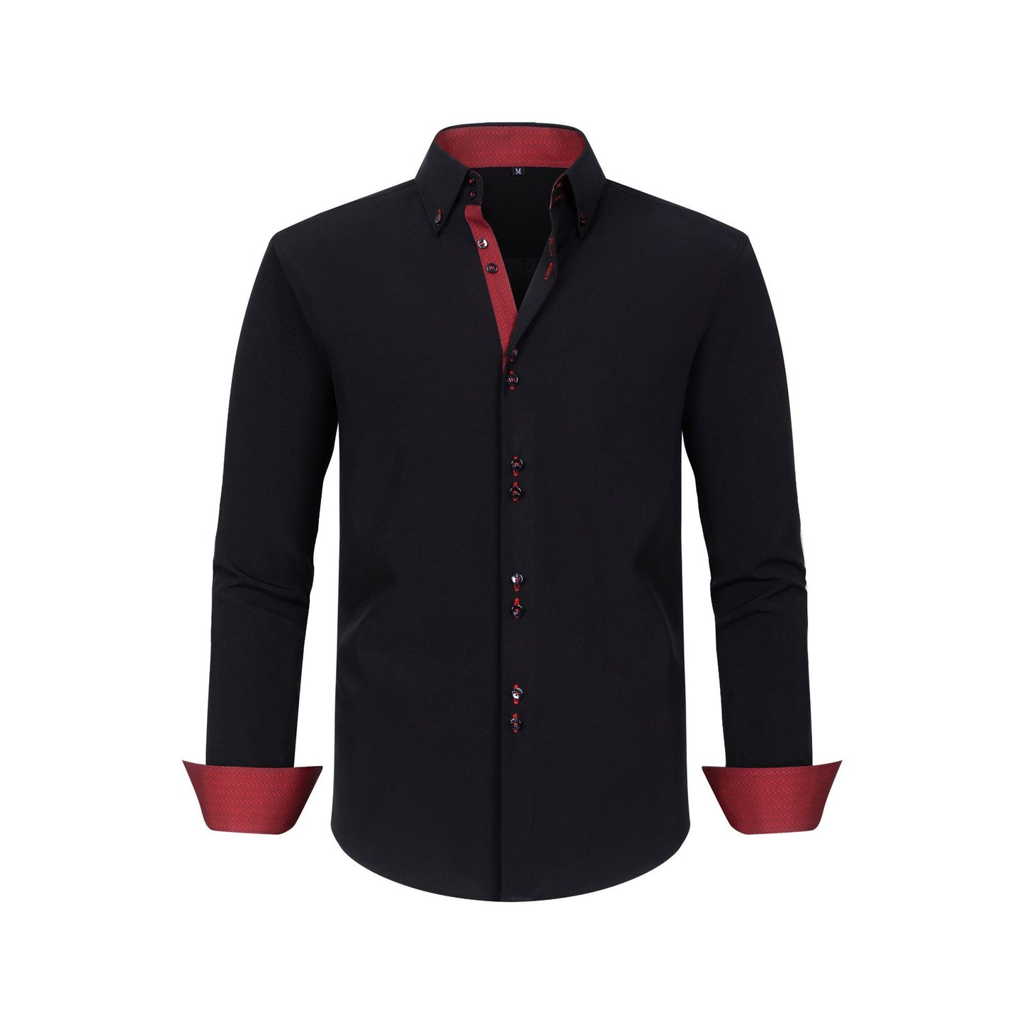 Dot-block Double-breasted Shirt