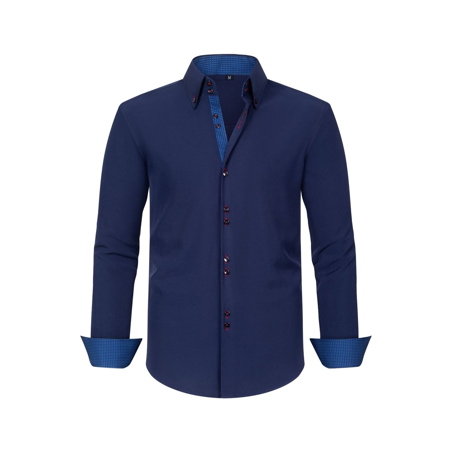 Dot-block Double-breasted Shirt
