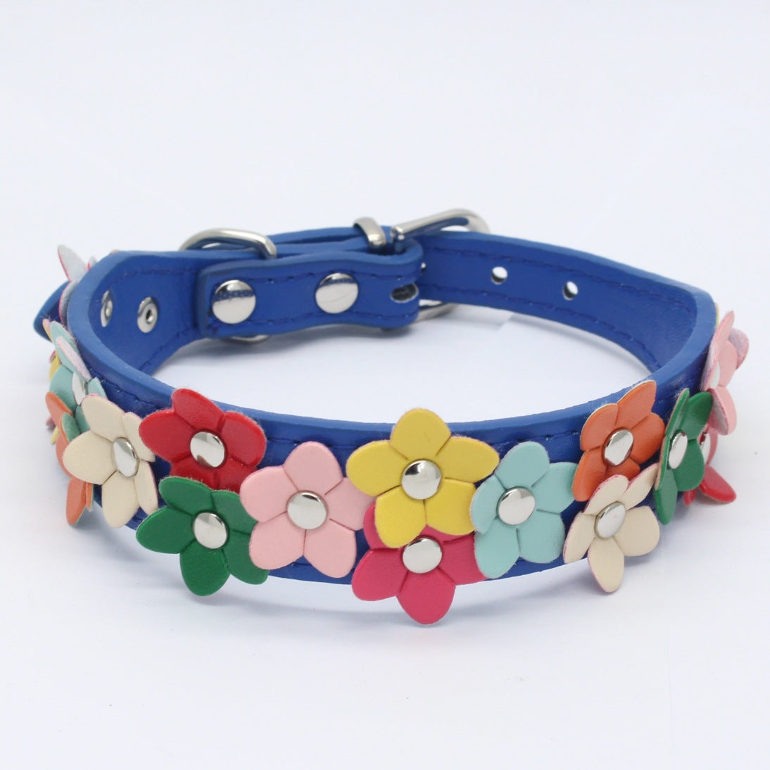 Double Row Flower Pet Collar