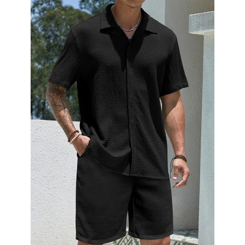Summer Short-sleeved Suit Men