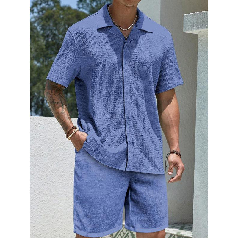Summer Short-sleeved Suit Men