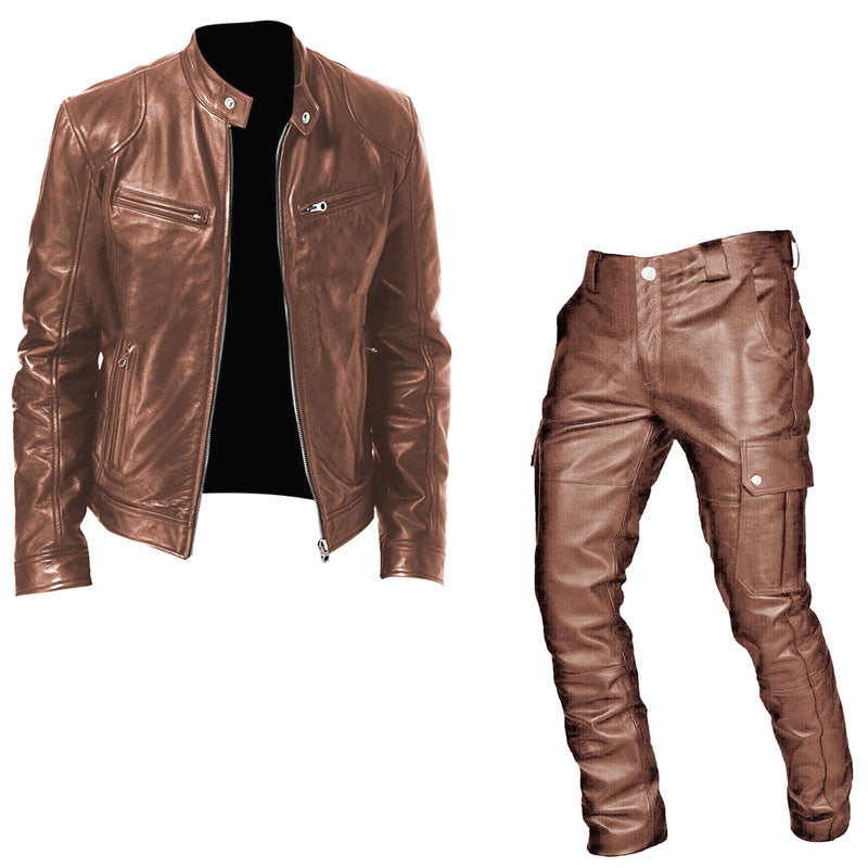 Leather Two-piece Suit