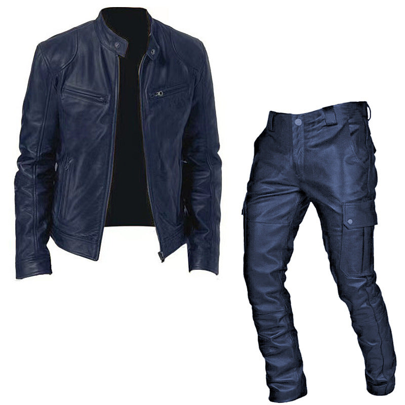 Leather Two-piece Suit
