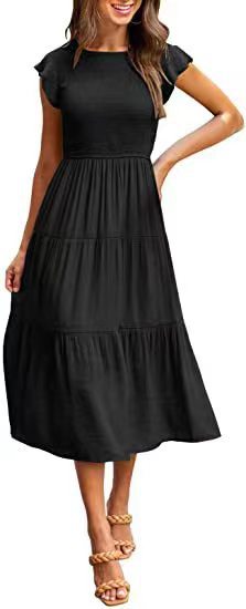 Short Sleeve Large Swing Dress