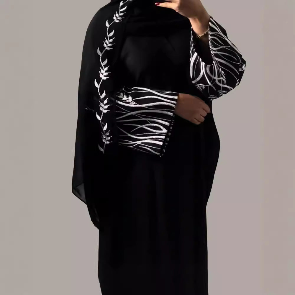 Arab Embroidery Embroidery Outerwear Abaya Robe