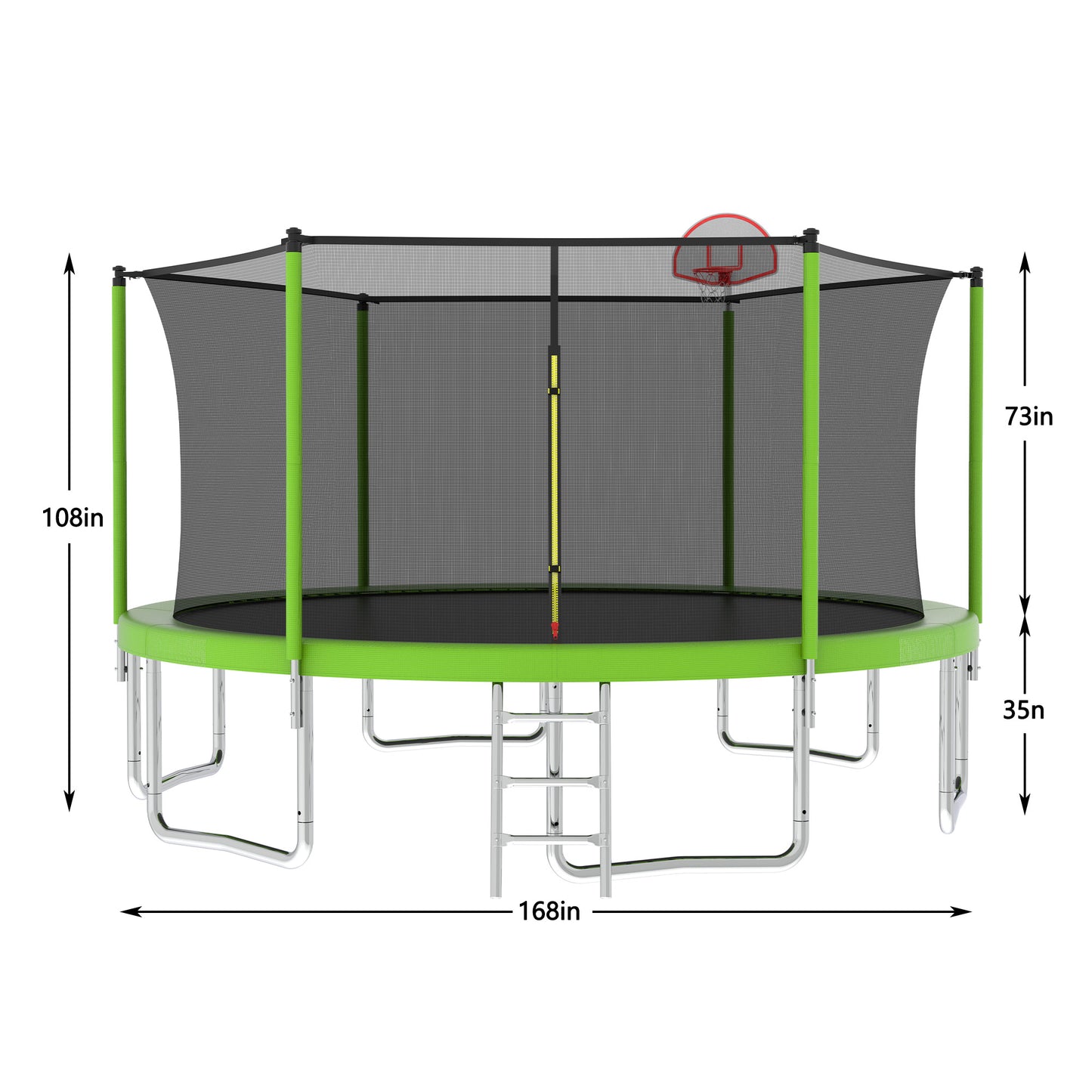 14FT For Kids Children With Safety Enclosure Net Outdoor Backyards Large Recreational Trampoline