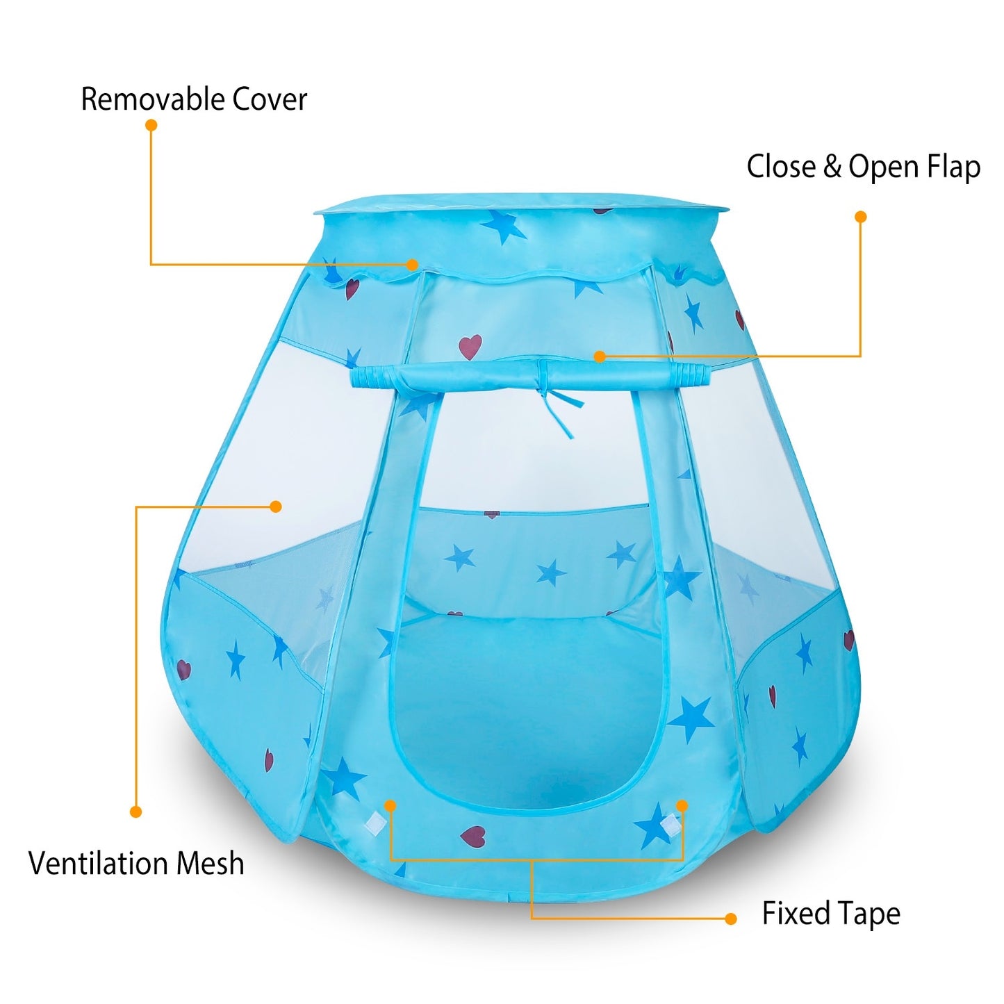 1Pc Kids Popup Game Tent Indoor Outdoor Castle Game Play Tent Birthday Gift For Kids  No Balls Light Included