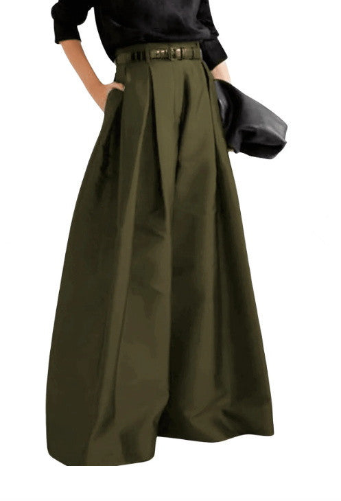 Vintage Floor-Mopping Casual Trousers
