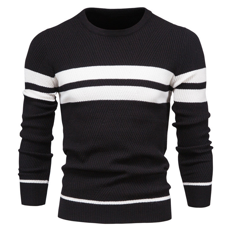 Men'S Casual Striped Sweater