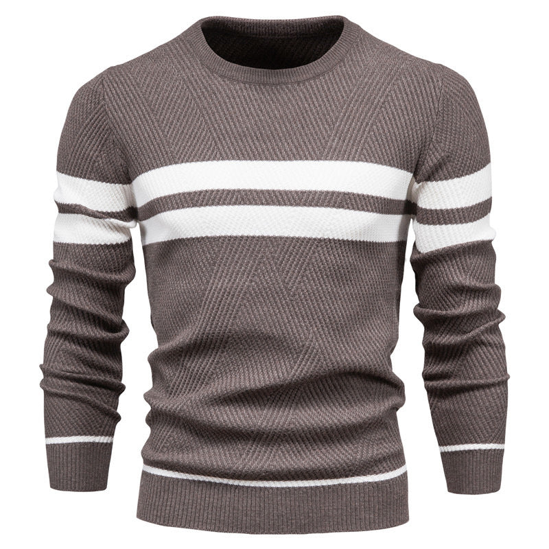 Men'S Casual Striped Sweater