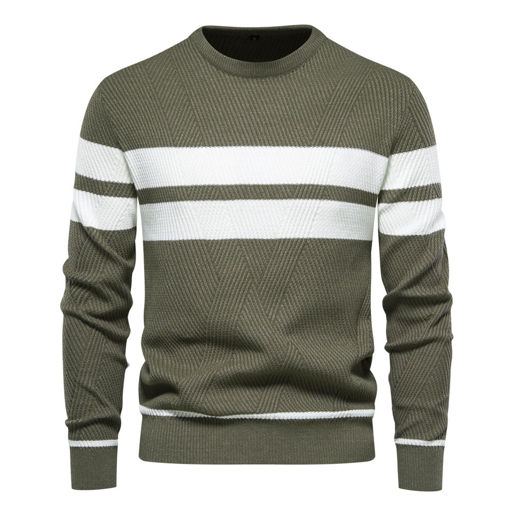 Men'S Casual Striped Sweater
