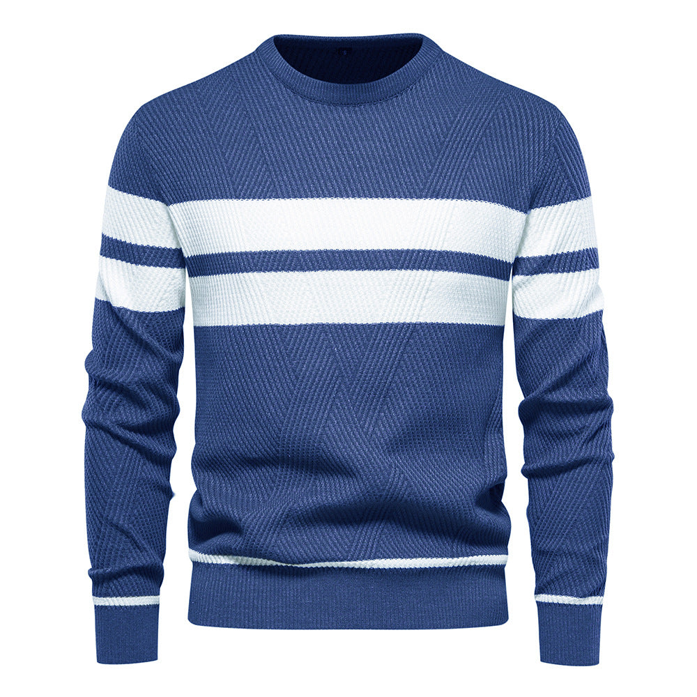 Men'S Casual Striped Sweater