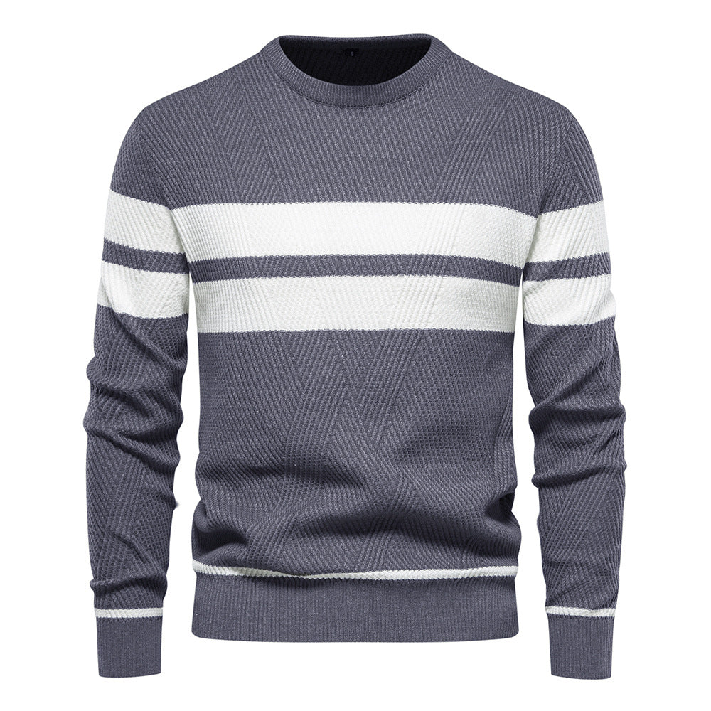 Men'S Casual Striped Sweater