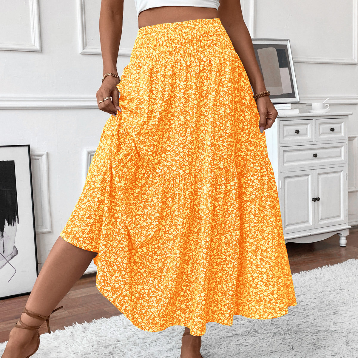 Floral Half Skirt
