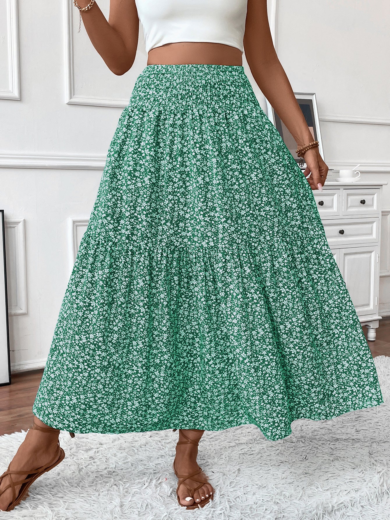 Floral Half Skirt