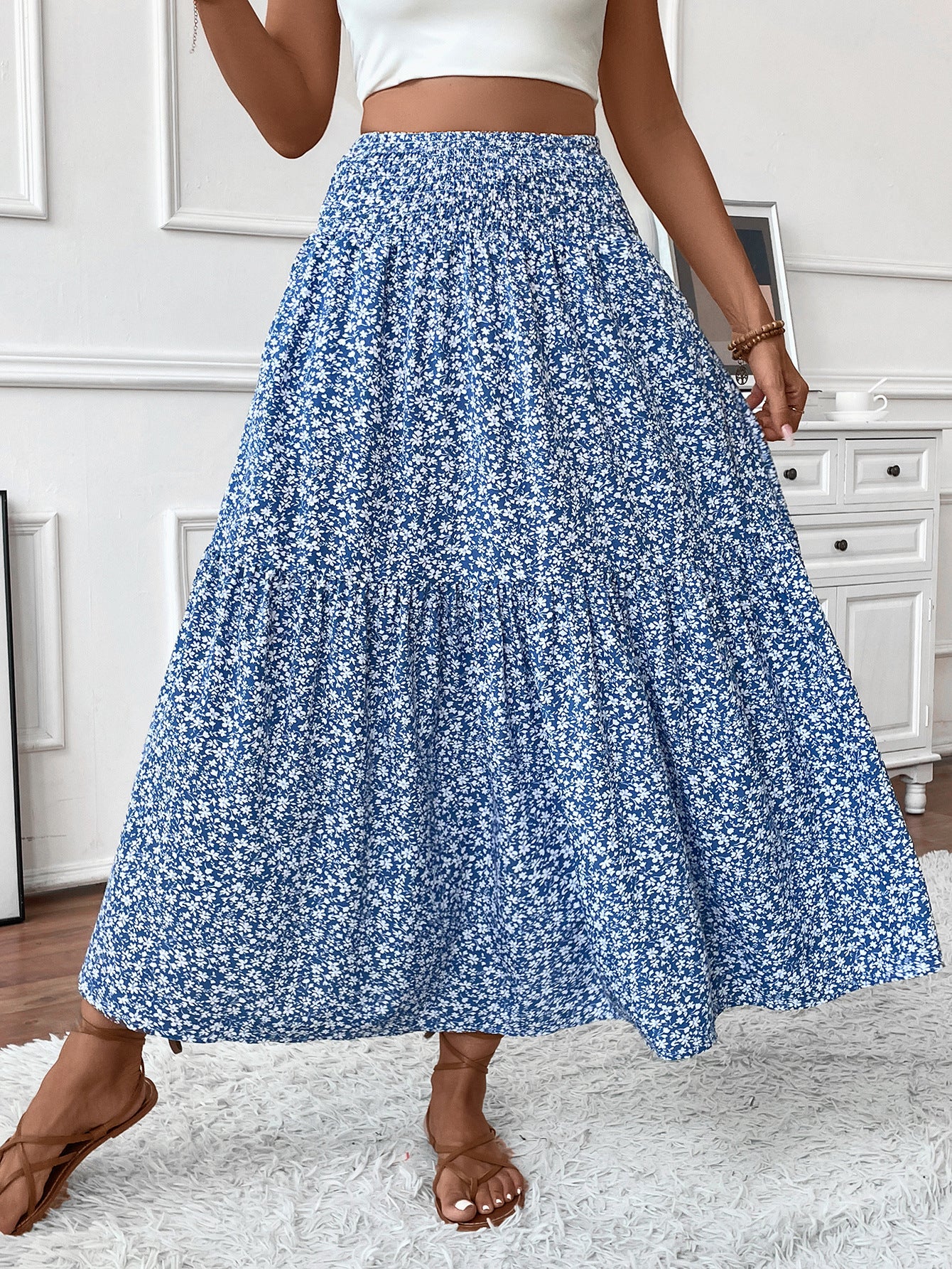 Floral Half Skirt