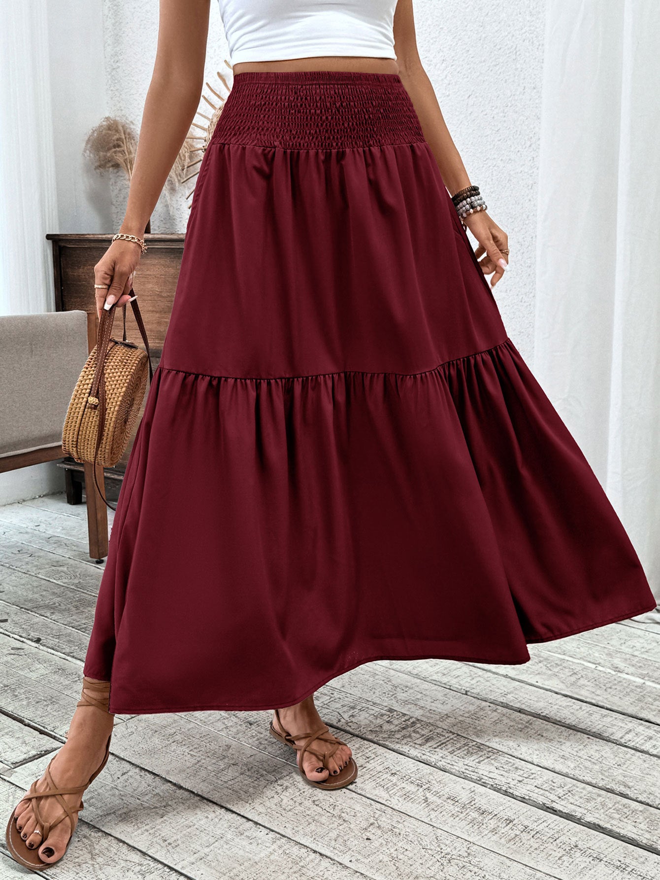 Floral Half Skirt