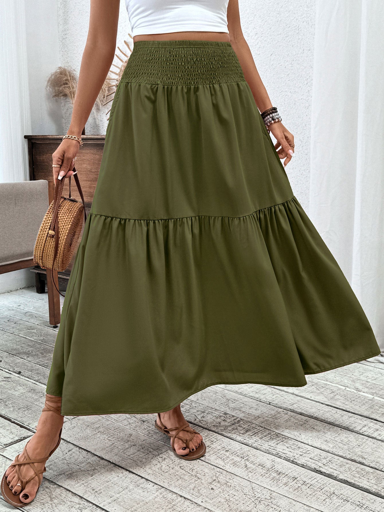 Floral Half Skirt