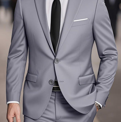Elegant Solid Color Suit