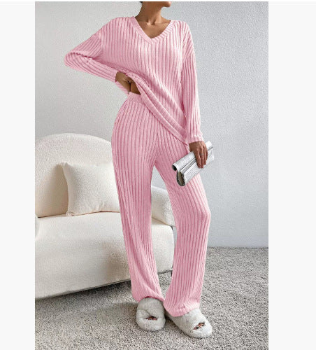 V-Neck Pit Knitted Sleeve