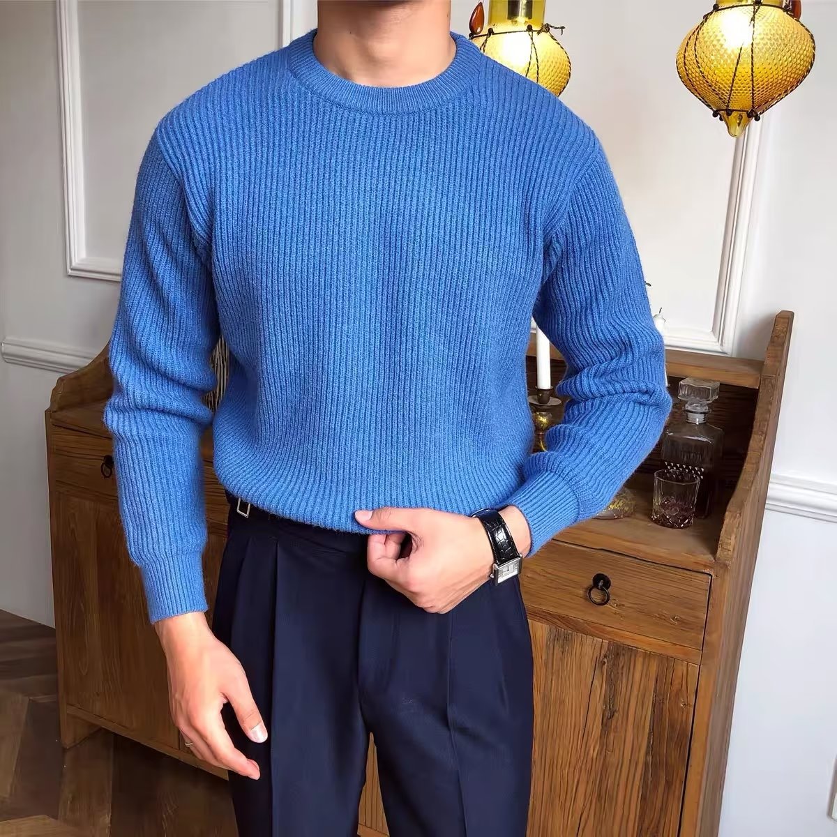 Men'S Knit Thickened Sweater