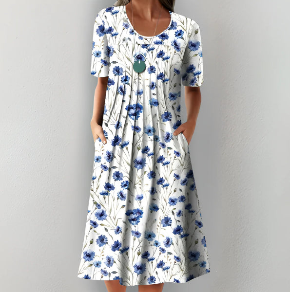 Round Neck Short Sleeve Dress