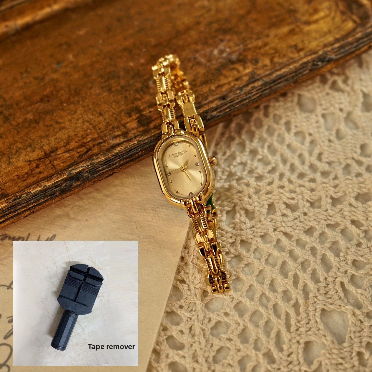 Middle Agic Light Luxury Small Gold Watch