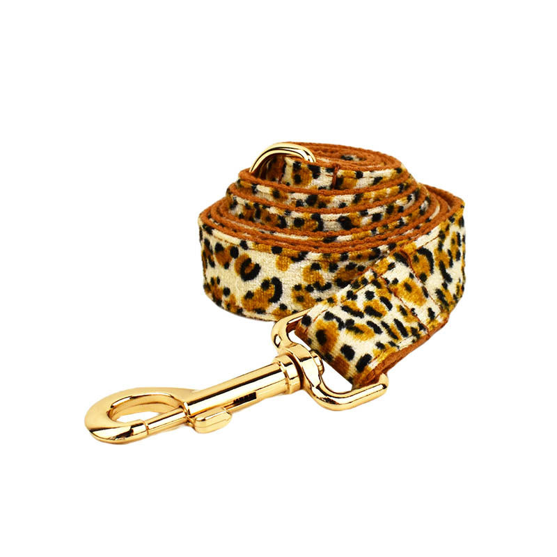 Leopard-Print Pet Lettering Collar