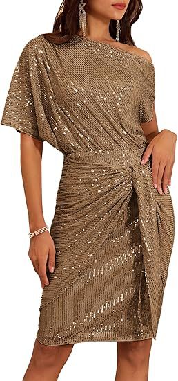 Trimmed Glitter Dress