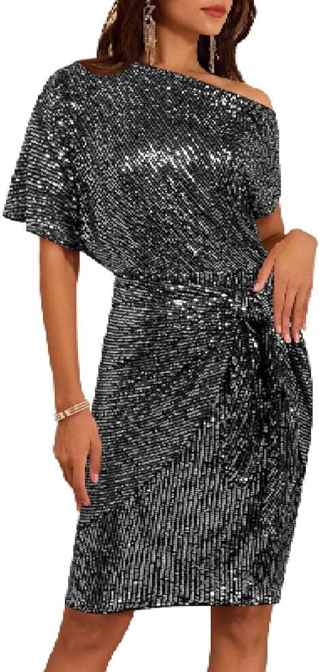 Trimmed Glitter Dress