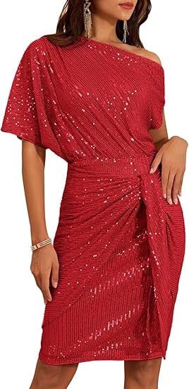 Trimmed Glitter Dress