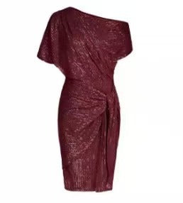 Trimmed Glitter Dress