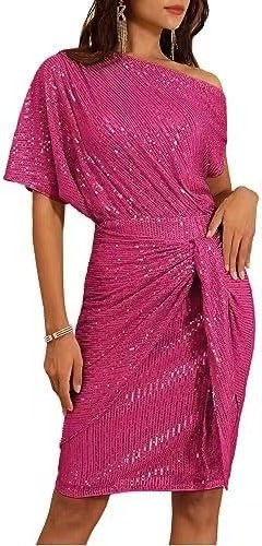 Trimmed Glitter Dress