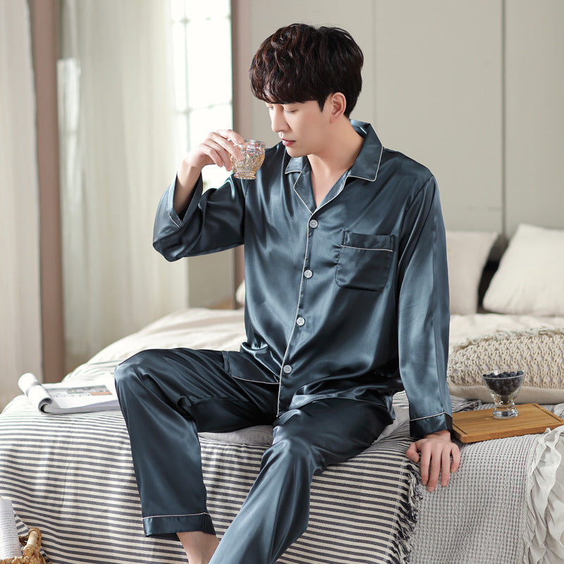 Silk Home Couple Pajamas