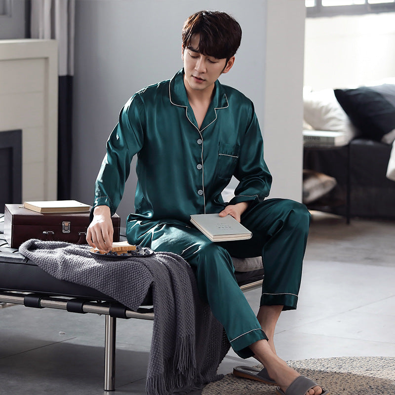 Silk Home Couple Pajamas