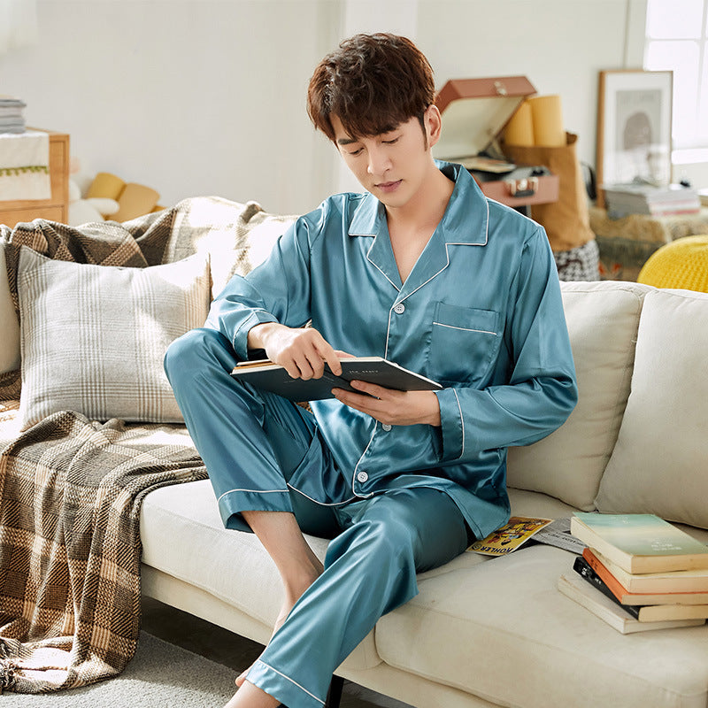 Silk Home Couple Pajamas