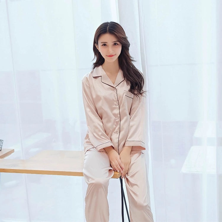Silk Home Couple Pajamas
