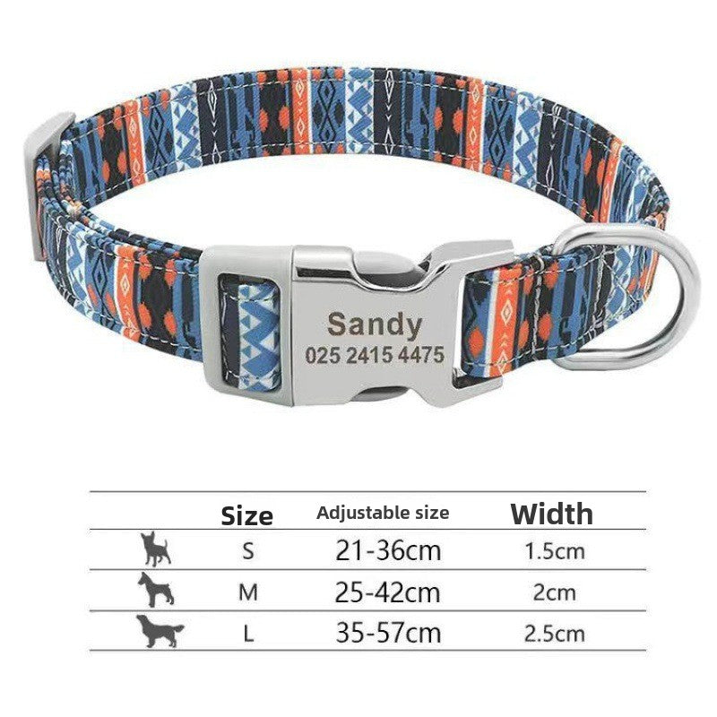 Adjustable buckle collar