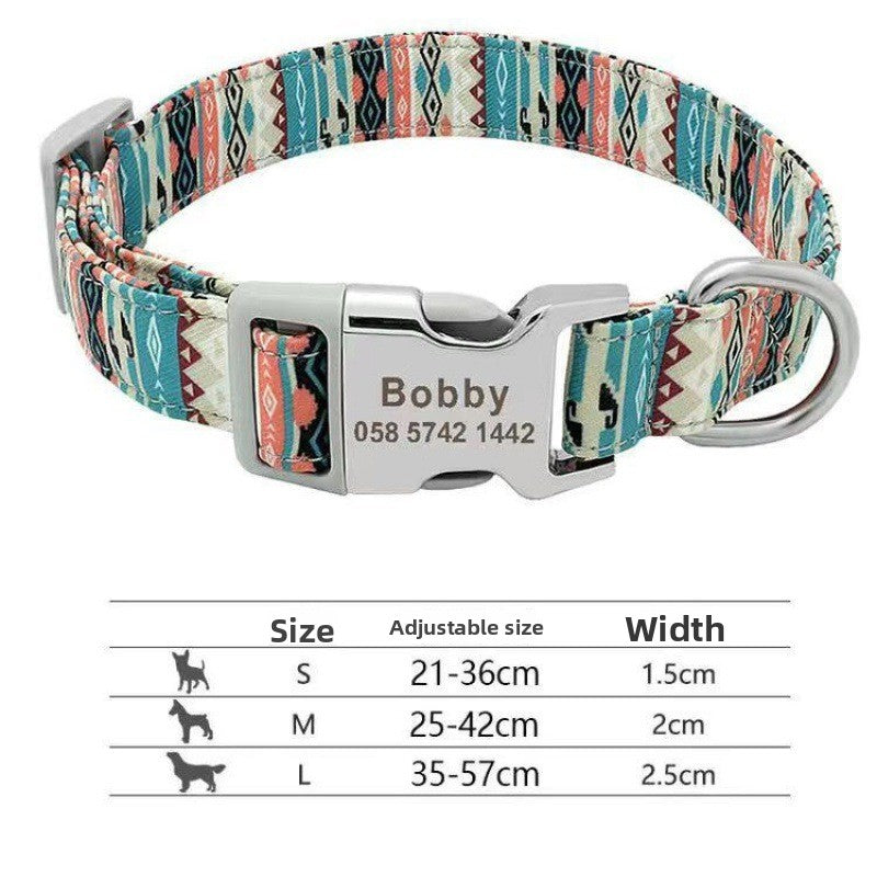 Adjustable buckle collar