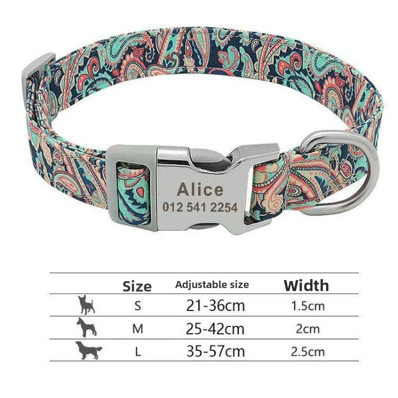 Adjustable buckle collar
