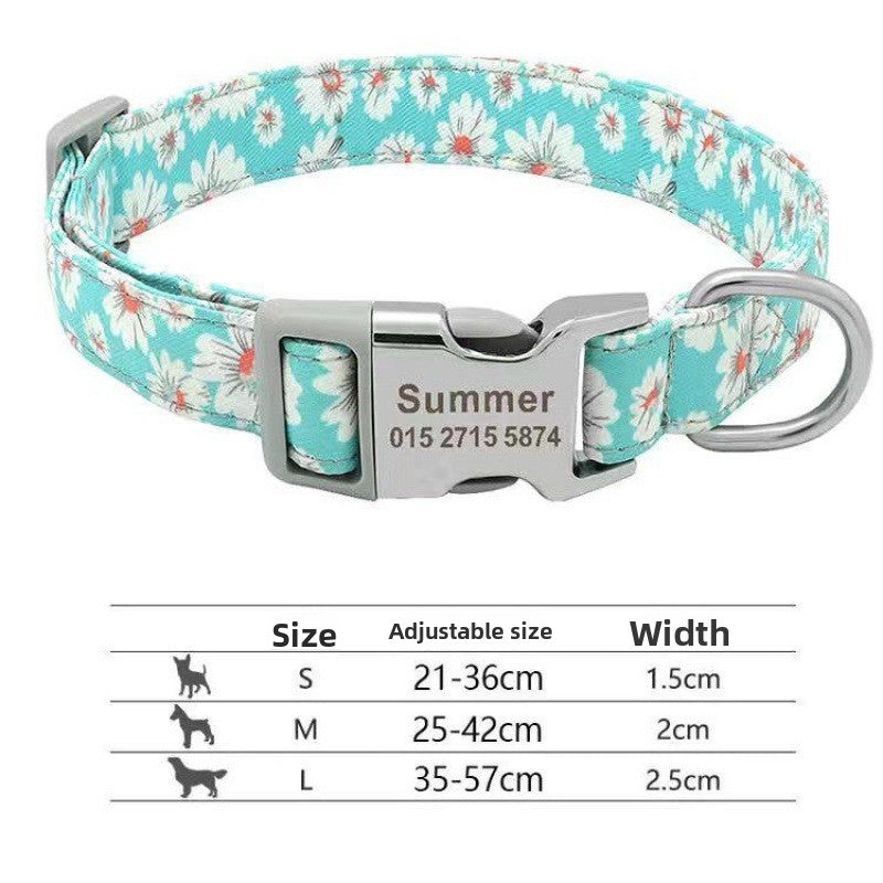 Adjustable buckle collar