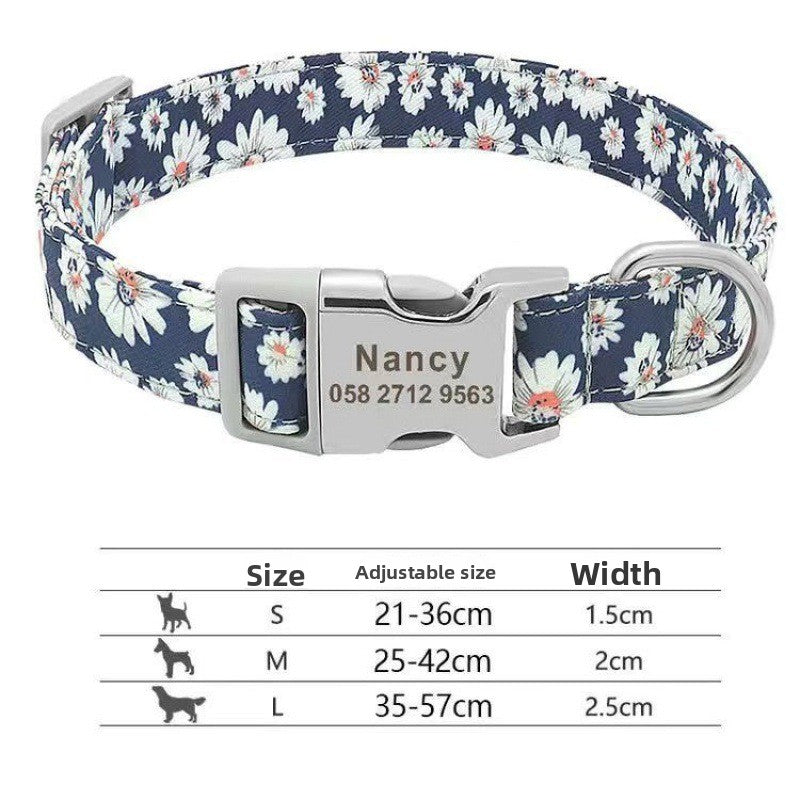Adjustable buckle collar