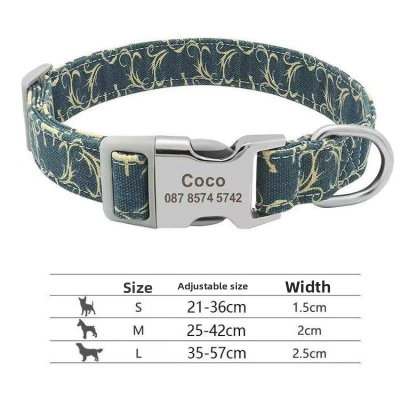 Adjustable buckle collar