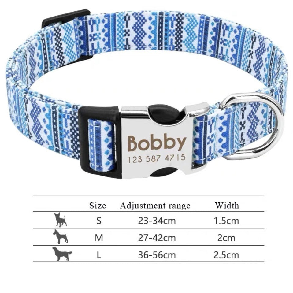 Adjustable buckle collar