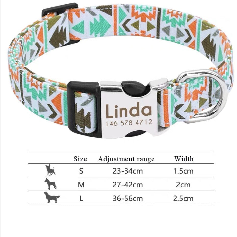 Adjustable buckle collar