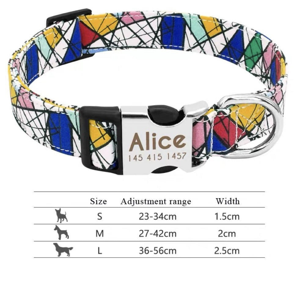 Adjustable buckle collar